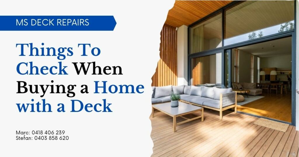 Things To Check When Buying a Home with a Deck